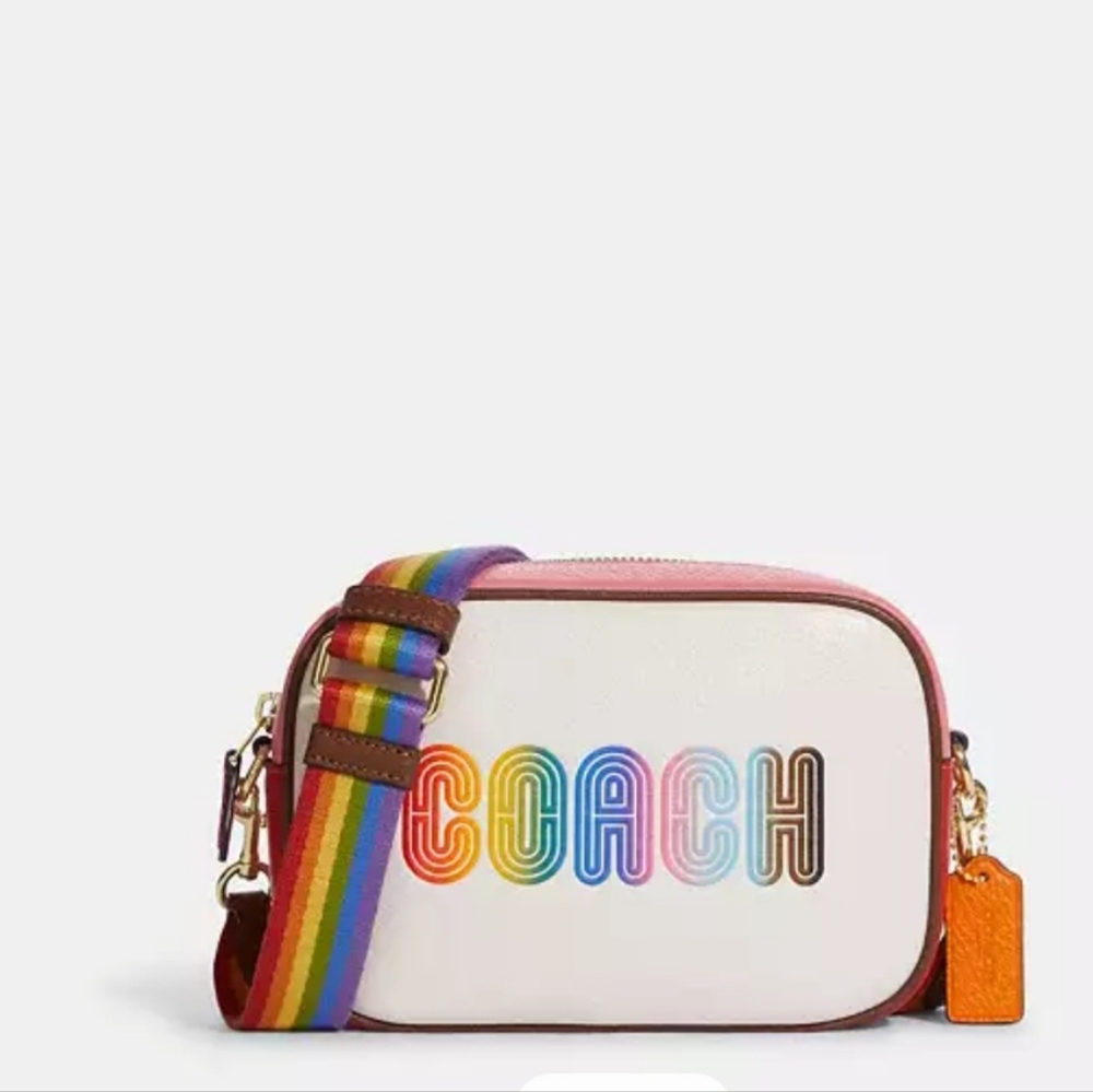 Coach C9939 NWOT Mini Jamie Camera Bag With Rainbow Chalk Multi Color Crossbody
